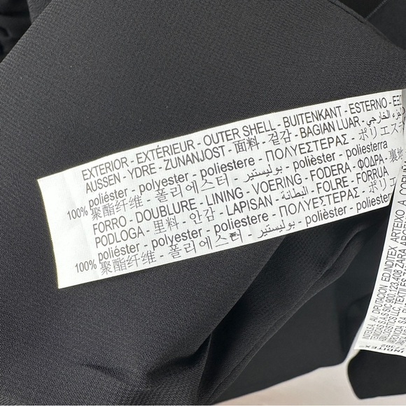 NWT Zara Black V-Neck Mini Long Sleeve Dress | US Size Large - Picture 14 of 14